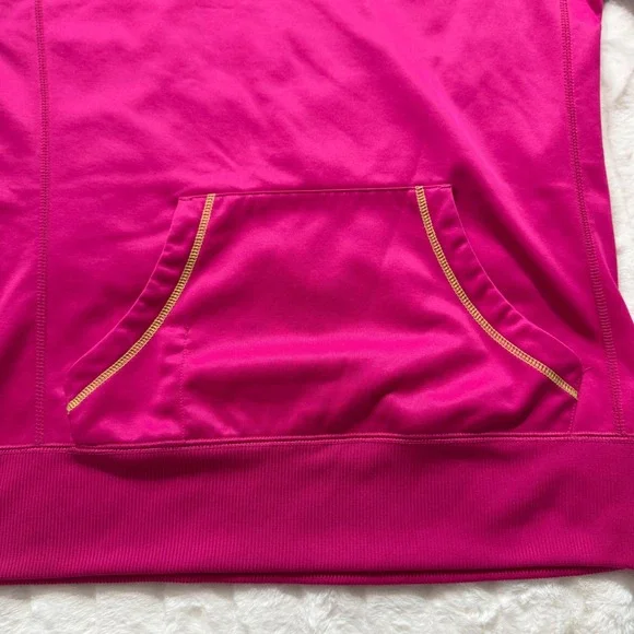 Reebok Women's Pink Neon Trim Hoodie Athletic Sweatshirt Size M - Picture 4 of 6